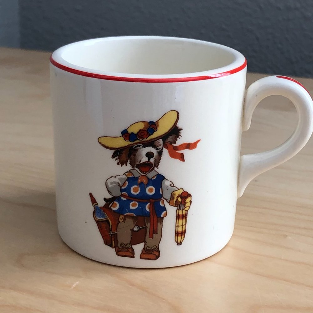 Vintage THE EDWIN M. KNOWLES CHINA CO 37-1 Childs Drinking Cup - Teddy Bear